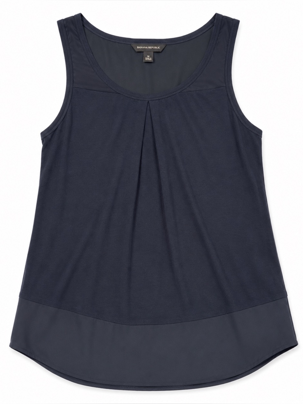 Banana Republic Black Pleat-Front Sleeveless Tank